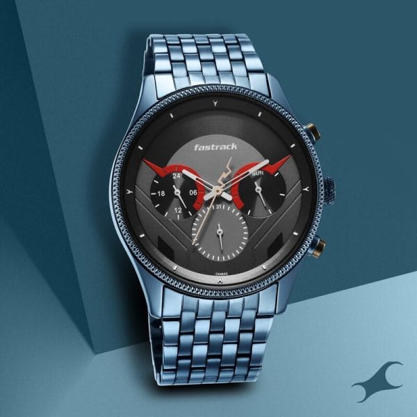 Fastrack NS3286KM03 Thor Quartz Multifunction Grey Dial Metal Strap Watch - Image 2