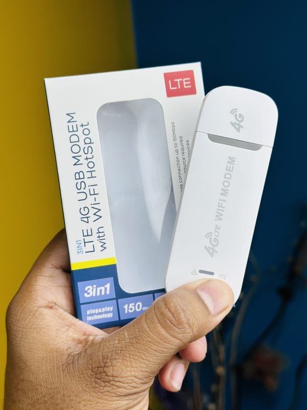 4G LTE WiFi Modem- Support All Bangladesh SIM Cards- White Color - Image 2