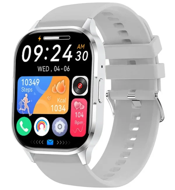 HK21 AMOLED Smartwatch AI Voice Assistant – White Color - Image 2