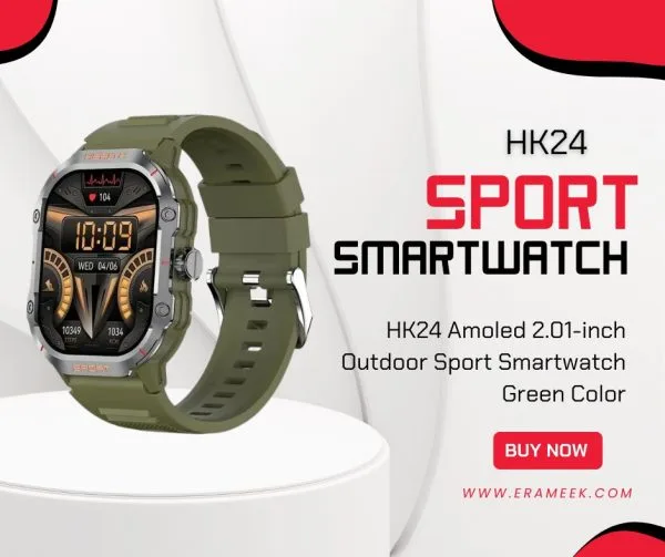 HK24 Amoled 2.01-inch Outdoor Sport Smartwatch – Green Color