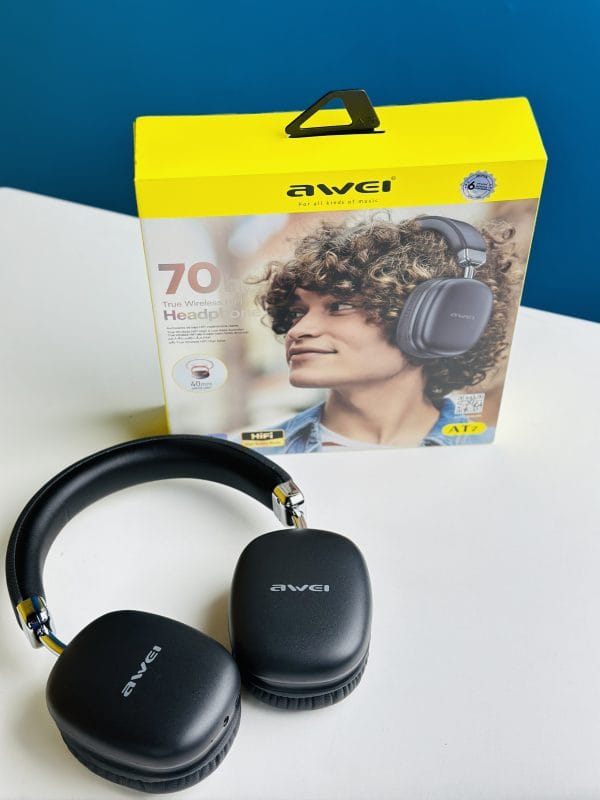 Awei AT7 Bluetooth Wireless Headphone- Black Color - Image 4