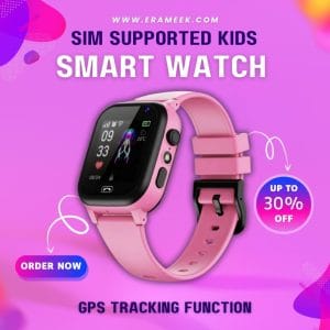 SIM Supported Kids Smart Watch (Smart2023 C005) – Pink Color