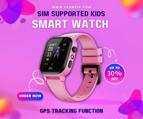 SIM Supported Kids Smart Watch (Smart2023 C005) – Pink Color