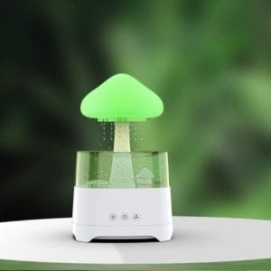 5 IN 1 Bluetooth Speaker Rain Cloud Humidifier, switchable 7 colors, 450ml capacity super quiet, intelligent anti-dry function