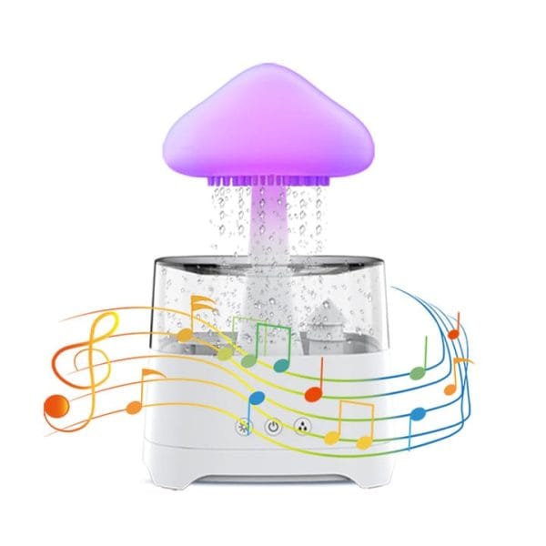 5 IN 1 Bluetooth Speaker Rain Cloud Humidifier, switchable 7 colors, 450ml capacity super quiet, intelligent anti-dry function - Image 3