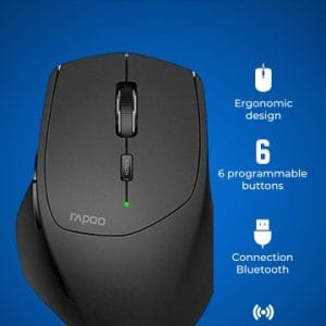 Rapoo MT550 Multi Mode Bluetooth Black Mouse