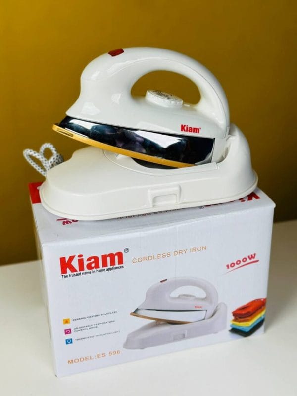 Kiam ES596 1000W Cordless Electric Dry Iron - Image 2