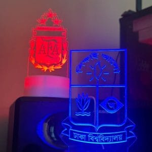 GearUP Acrylic Multicolor Night Lamp White (DU Logo)
