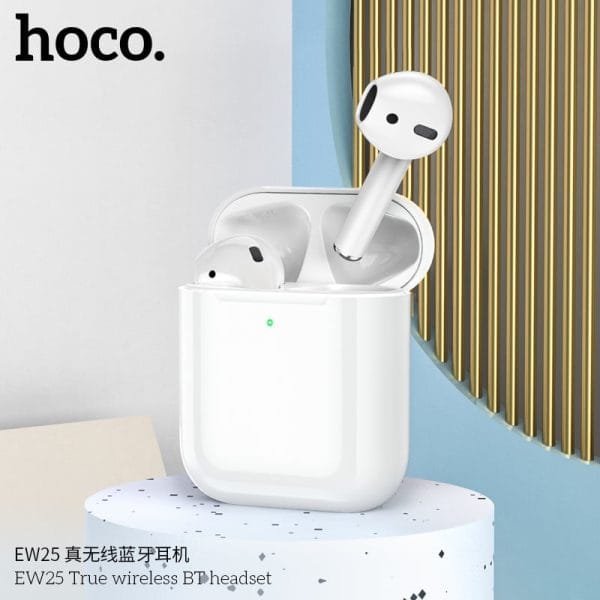 HOCO EW25 TWS True Wireless Bluetooth Earbuds – White