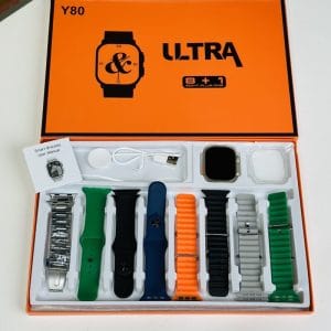 Y80 Ultra Smartwatch With 8 Strap