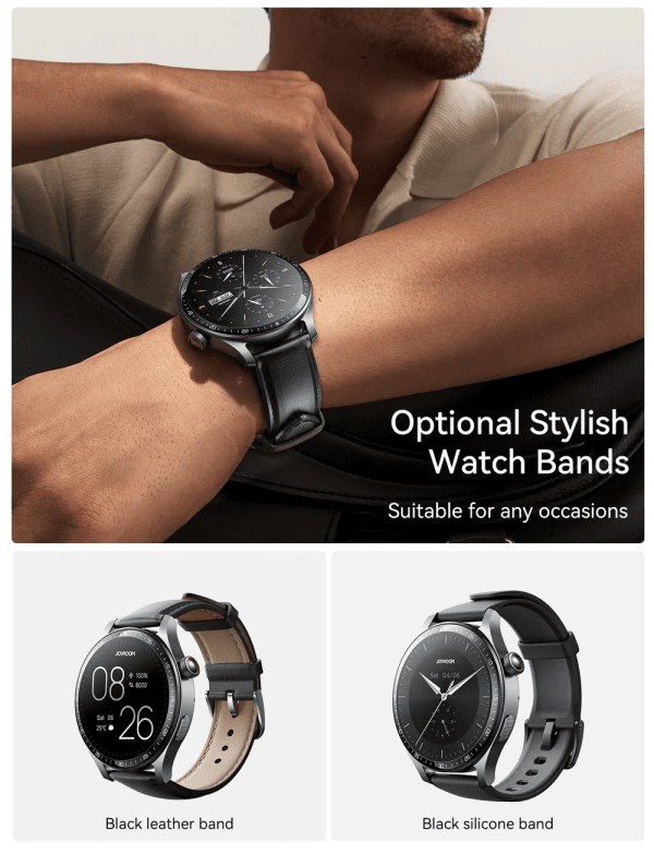 JOYROOM JR-FC2 Pro Classic Series Smart Watch – Moonlight Silver - Image 2