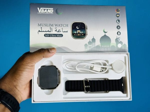 Muslim Smartwatch M9 Ultra Max – Black Color - Image 2