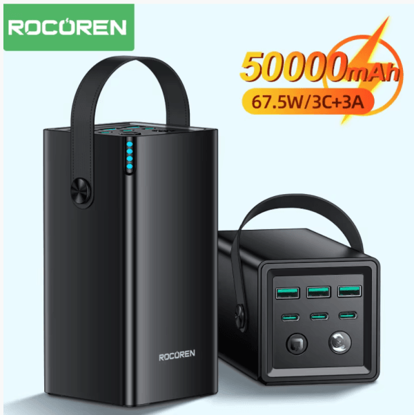 Rocoren 50000mAh (3C+3A) 67.5W Power Bank