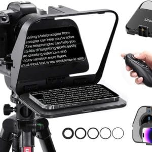 ULANZI RT02 Universal Teleprompter for Camera, Tablet, Smartphone with Remote Control