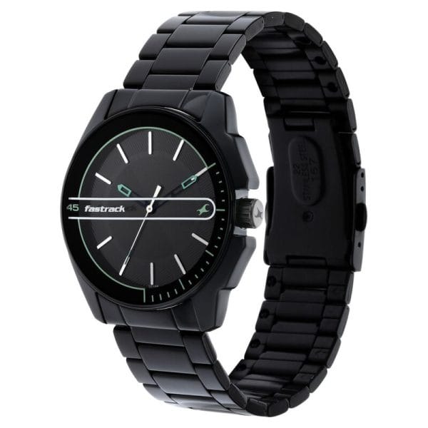 Fastrack NS3089NM03 Wear Your Look Quartz Analog Black Dial Metal Strap Watch