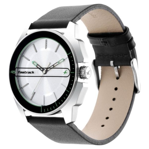 Fastrack NS3089SL15 Wear Your Look Quartz Analog Silver Dial Leather Strap Watch - Image 2