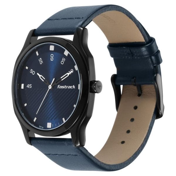 Fastrack NS3255NL03 Stunners Quartz Analog Blue Dial Leather Strap Watch - Image 2