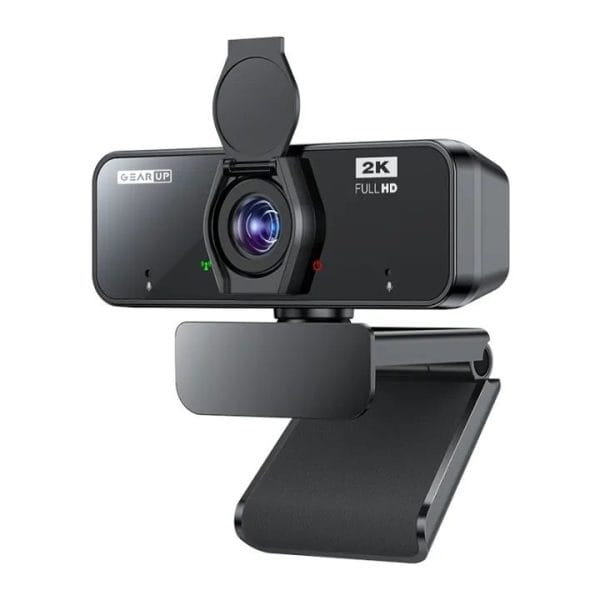 GearUP K450 Webcam- 2K 4.0MP HD USB Webcam with Privacy Cover Plug & Play USB Webcam with Built-in Mic