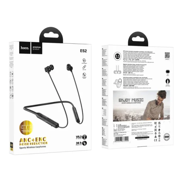 Hoco ES2 Fly ANC+ENC Noise Reduction Neckband - Image 2