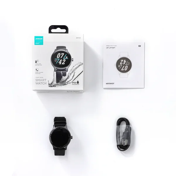 Joyroom FC1 Smartwatch (Make Answer Call) – Dark Gray Color