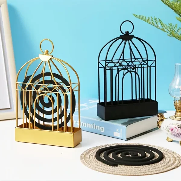 Metal Mosquito Coil Holder – Gold Color