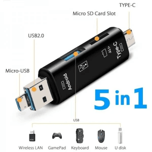 Multifunction OTG Card Reader- Type-C/USB /Micro USB/micro SD Memory Card Reader