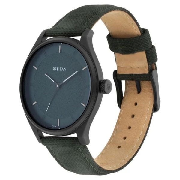 Titan Workwear Green Dial Analog Leather Strap Watch For Men – NS1802NL02 - Image 2