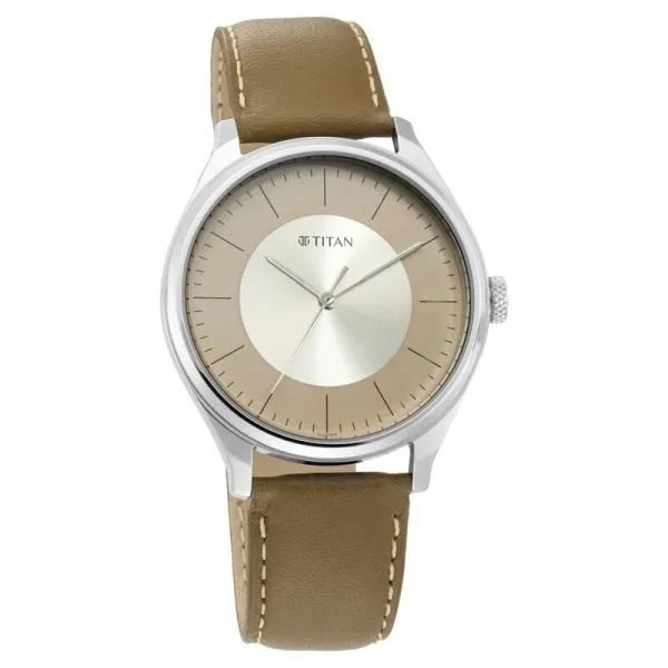 Titan Workwear NP1802SL09 Men’s Urban Edge Lustrous Gold Dial Leather Watch - Image 3