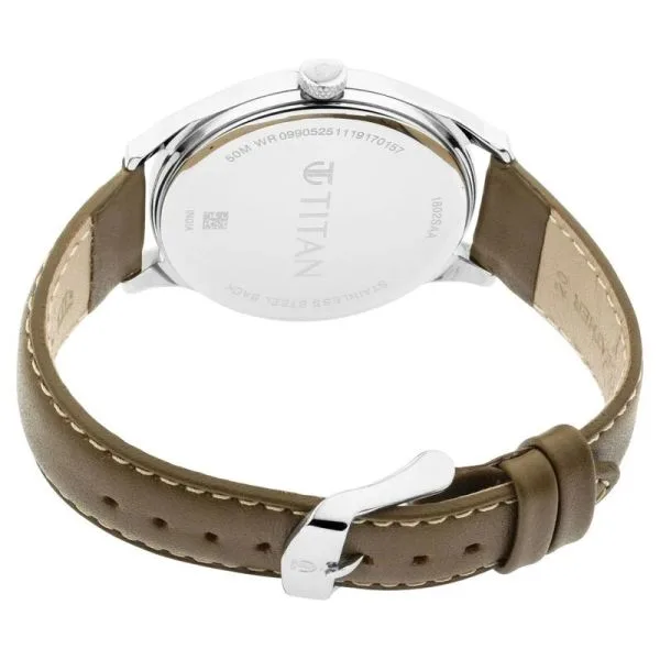 Titan Workwear NP1802SL09 Men’s Urban Edge Lustrous Gold Dial Leather Watch - Image 2