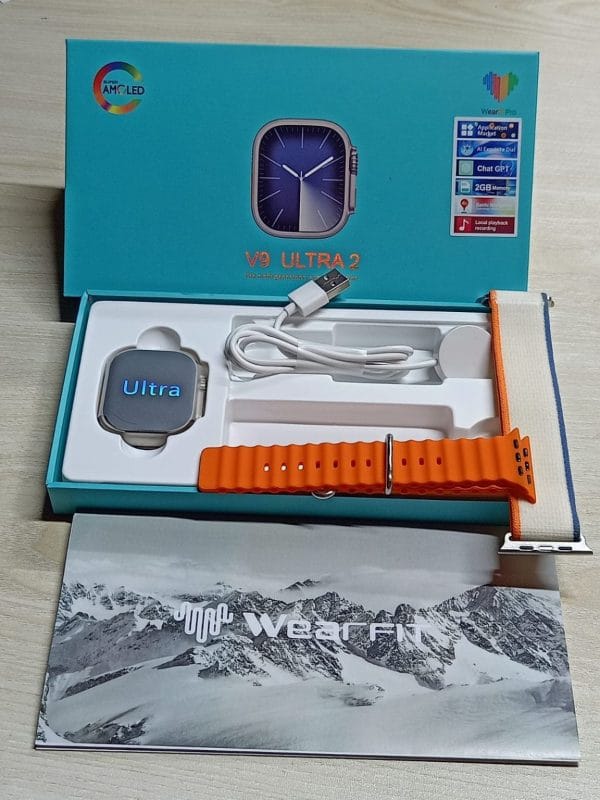 V9 Ultra 2 Smartwatch – Orange Color