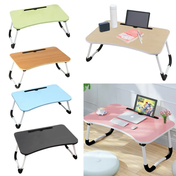 Multifunctional Portable & Foldable Laptop Table – Black Color - Image 2