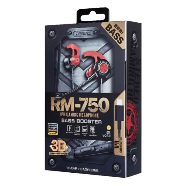 Remax RM-750 iPh Gaming Earphones (Lightning)