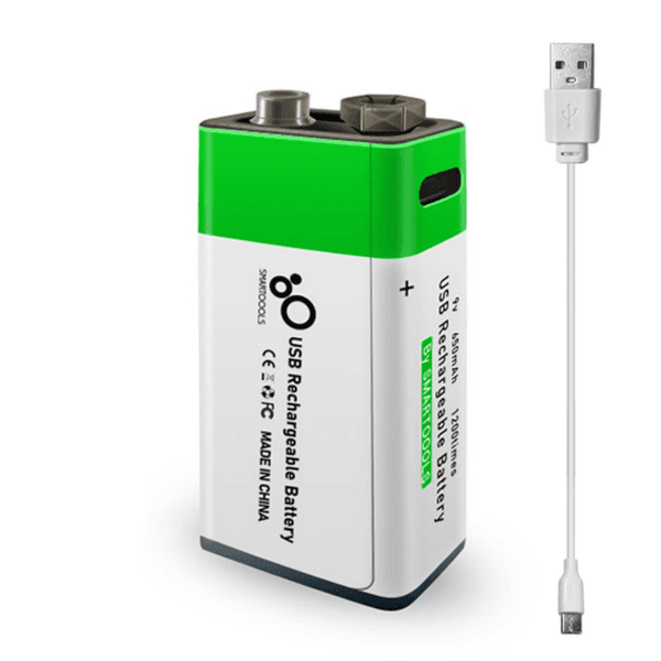 SmarToools 9V Type-C Lithium Rechargeable Battery