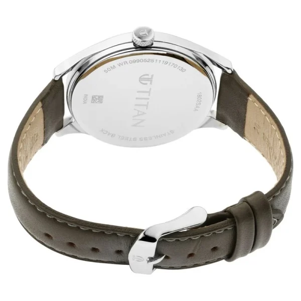 Titan Urban Edge Lustrous Olive Dial Leather Watch (NP1802SL08) - Image 3