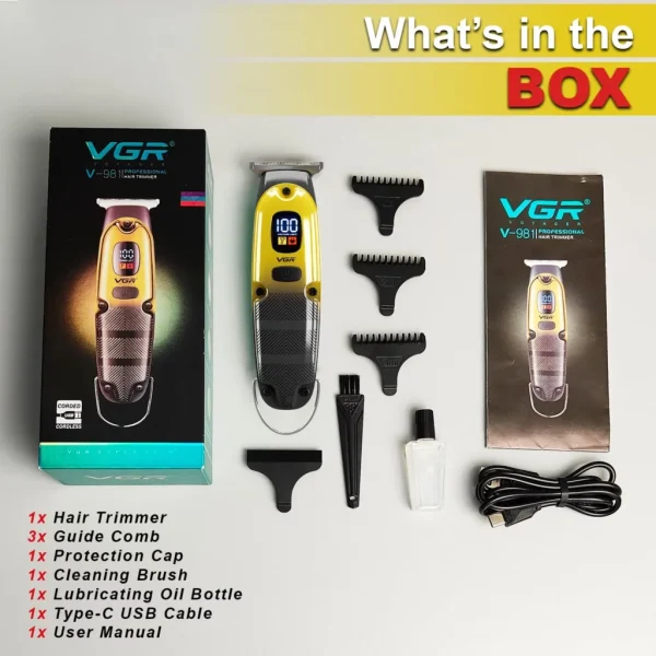 VGR V-981 Professional Hair Trimmer – Gold