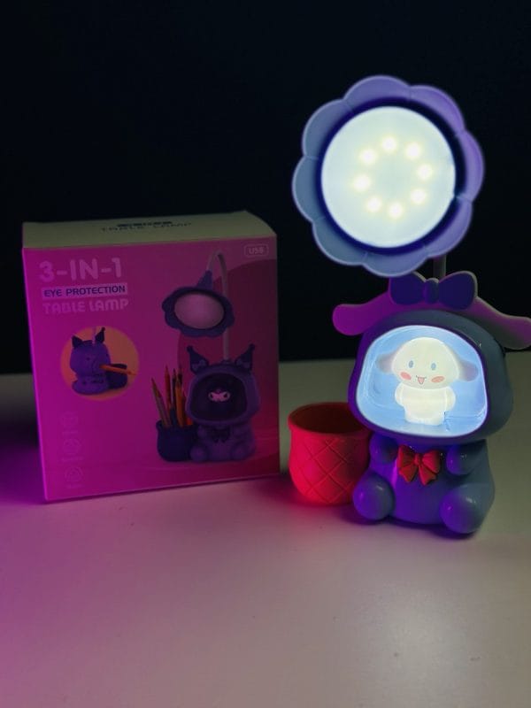 Rechargeable LED Desk Lamp with Storage Cup & Sharpener for Kids