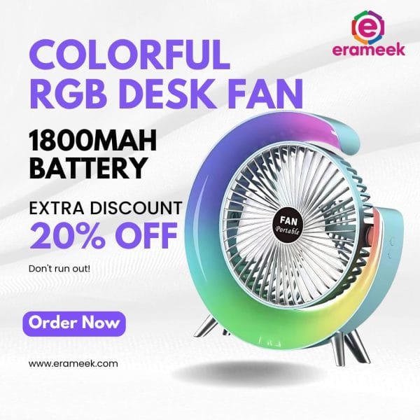 Colorful RGB Desk Fan